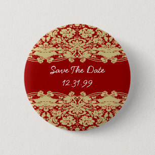De datum opslaan Button- tekst Ronde Button 5,7 Cm