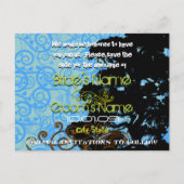 De datum opslaan - de boomcirkels aankondigingskaart (Achterkant)