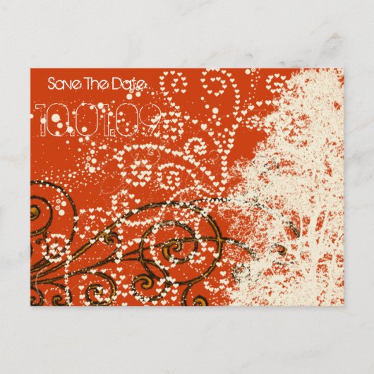 De datum opslaan - de boomcirkels aankondigingskaart (Voorkant)