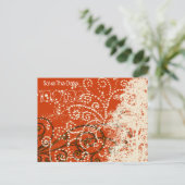 De datum opslaan - de boomcirkels aankondigingskaart (Staand voorkant)