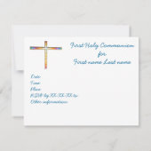 De datum opslaan - Eerste Heilige Communie (jongen Save The Date (Achterkant)