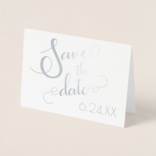 De datum opslaan folie kaarten (Voorkant)