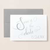 De datum opslaan folie kaarten (Voorkant met envelop)