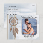 De datum opslaan Foto Dreamcatcher Briefkaart (Voorkant / Achterkant)