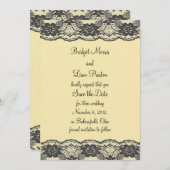 De datum opslaan (geel) save the date (Voorkant / Achterkant)