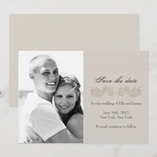 De datum opslaan // Geïnspireerd Collectie Save The Date (Voorkant / Achterkant)