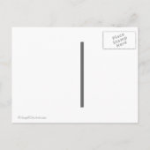 De datum opslaan Grijze gestreepte Briefkaart (Achterkant)