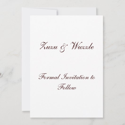 De datum opslaan - Ik doe Beren Save The Date (Achterkant)