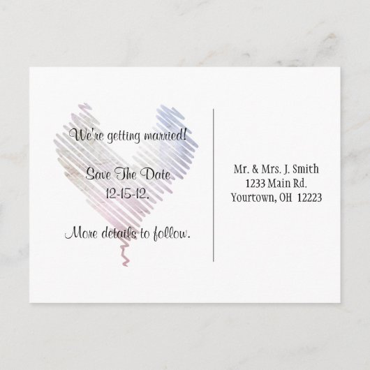 "De datum opslaan" iPad Aankondigingskaart (Achterkant)