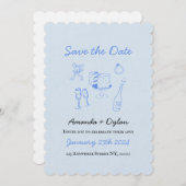 De datum opslaan kaart (Voorkant / Achterkant)