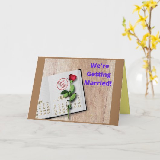 De datum opslaan kaart (Gele Bloem)