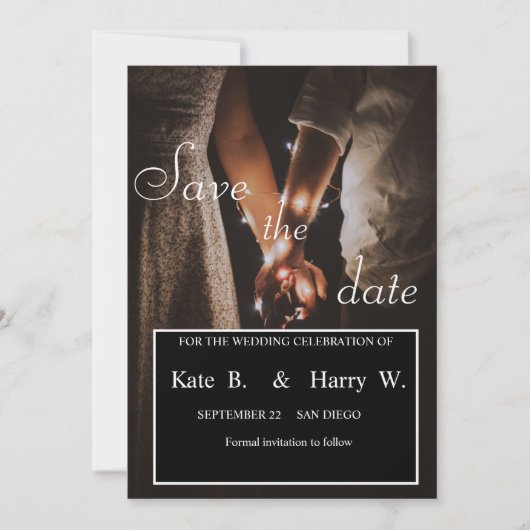 De datum opslaan kaart (Voorkant)