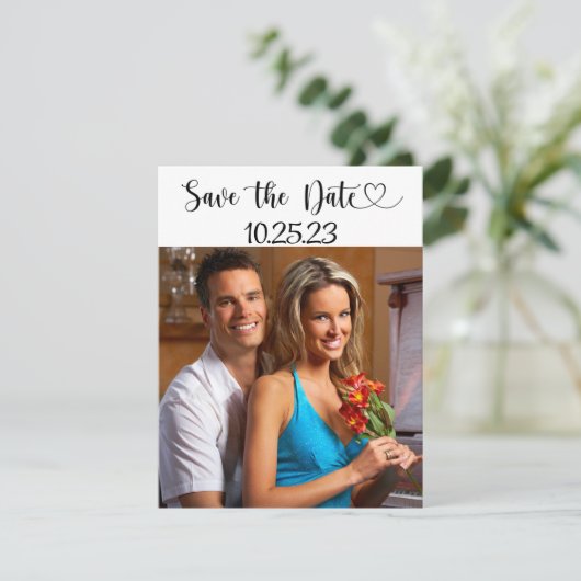 De datum opslaan kaart (Staand voorkant)