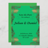 De datum opslaan kaart (Voorkant / Achterkant)