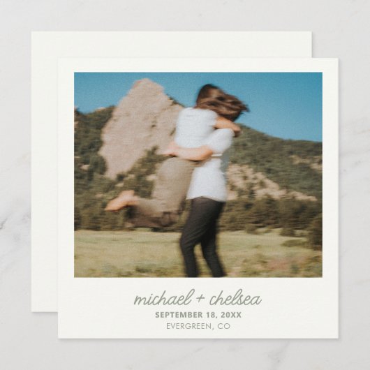 De datum opslaan kaart (Voorkant / Achterkant)