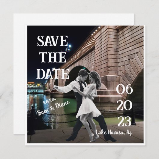 De datum opslaan kaart (Voorkant / Achterkant)