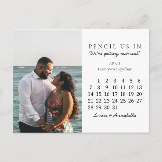 De datum opslaan Kalender april 2024 Kalender Briefkaart (Voorkant)