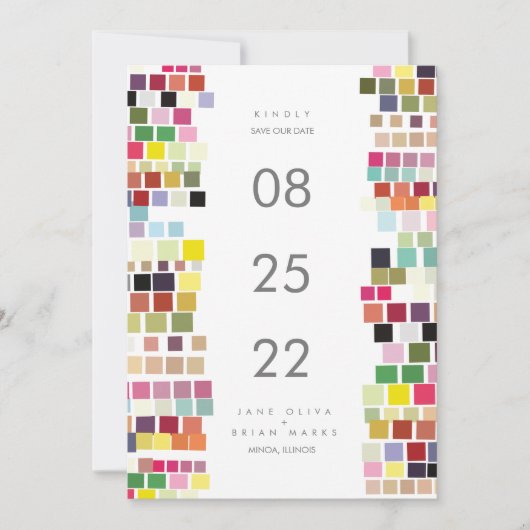 De datum opslaan | Kleur Bazaar Kaart (Voorkant)