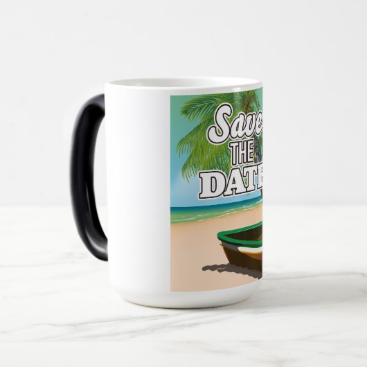 De datum opslaan magische mok (Voorkant links)