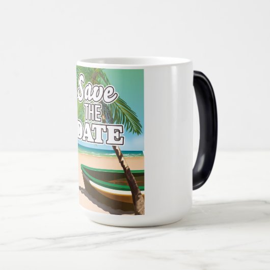 De datum opslaan magische mok (Voorkant rechts)