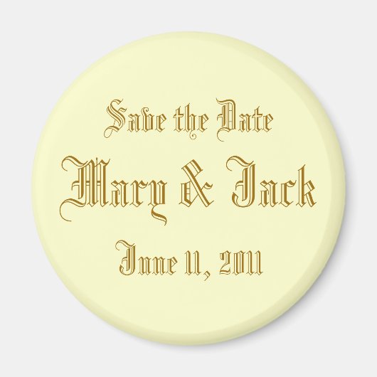 De datum opslaan magneet (Voorkant)