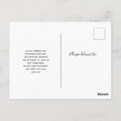 De datum opslaan | Moderne vier fotocollage Briefkaart (Achterkant)