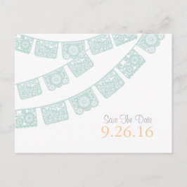 De datum opslaan Papel Picado Briefkaart