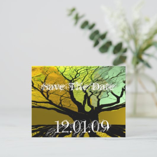 De datum opslaan - regels aankondigingskaart (Staand voorkant)