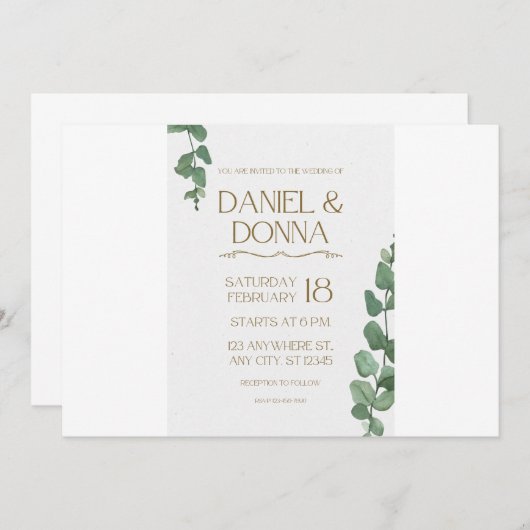 De datum opslaan save the date (Voorkant / Achterkant)