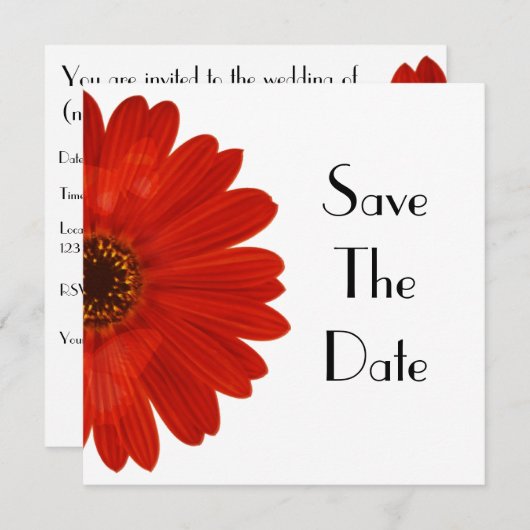 De datum opslaan save the date (Voorkant / Achterkant)