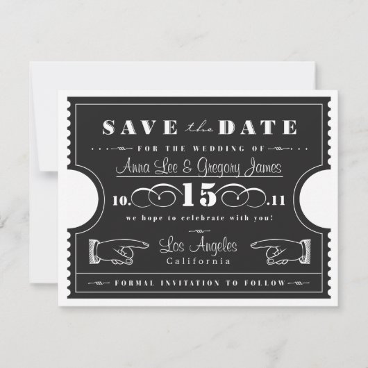 De datum opslaan save the date (Voorkant)