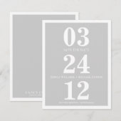 De datum opslaan save the date (Voorkant / Achterkant)