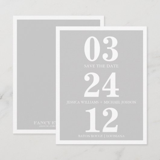 De datum opslaan save the date (Voorkant / Achterkant)