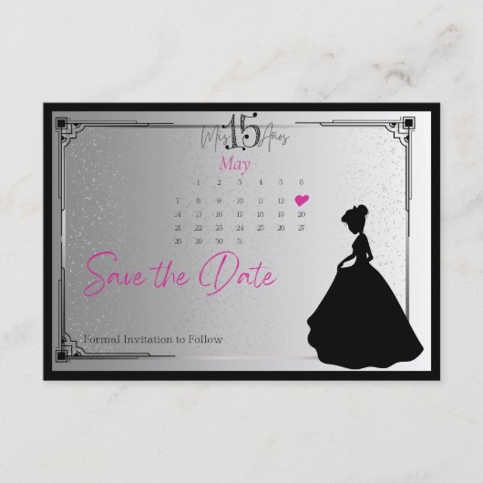 De datum opslaan save the date (Voorkant)