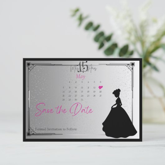 De datum opslaan save the date (Staand voorkant)