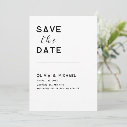 De datum opslaan save the date (Staand voorkant)