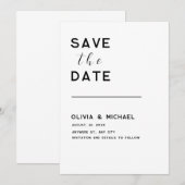 De datum opslaan save the date (Voorkant / Achterkant)