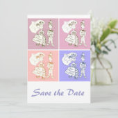 De datum opslaan save the date (Staand voorkant)