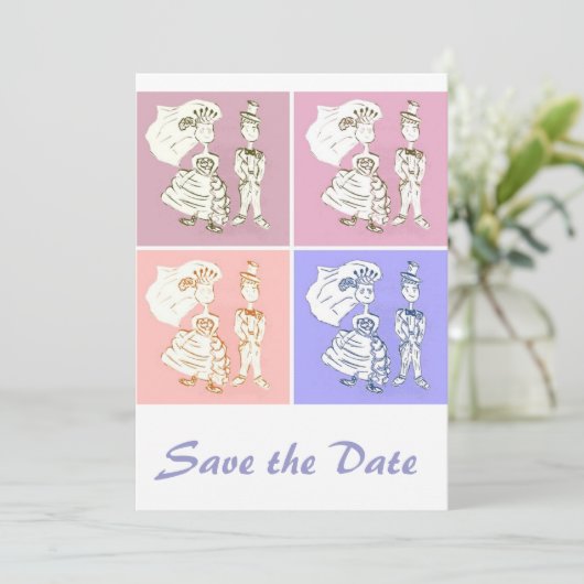 De datum opslaan save the date (Staand voorkant)