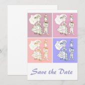 De datum opslaan save the date (Voorkant / Achterkant)