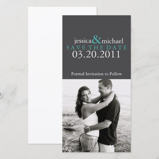 De datum opslaan save the date (Voorkant / Achterkant)