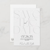 De datum opslaan save the date (Voorkant / Achterkant)