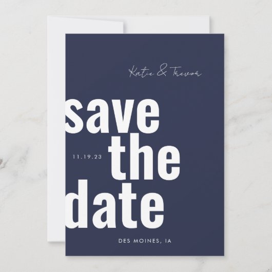 De datum opslaan save the date (Voorkant)