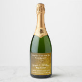 De datum opslaan sparkling wijnetiket (Voorkant)