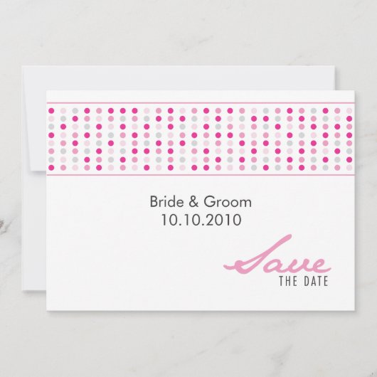 De datum opslaan - Stippen Save The Date (Voorkant)