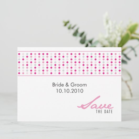 De datum opslaan - Stippen Save The Date (Staand voorkant)