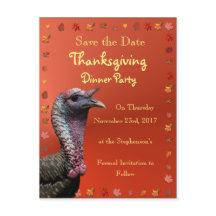 De datum opslaan Thanksgiving Briefkaart