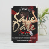 De datum opslaan Ticket Save The Date (Staand voorkant)