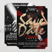 De datum opslaan Ticket Save The Date (Voorkant / Achterkant)