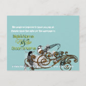 De datum opslaan -  Tortelduifjes Aankondigingskaart (Achterkant)